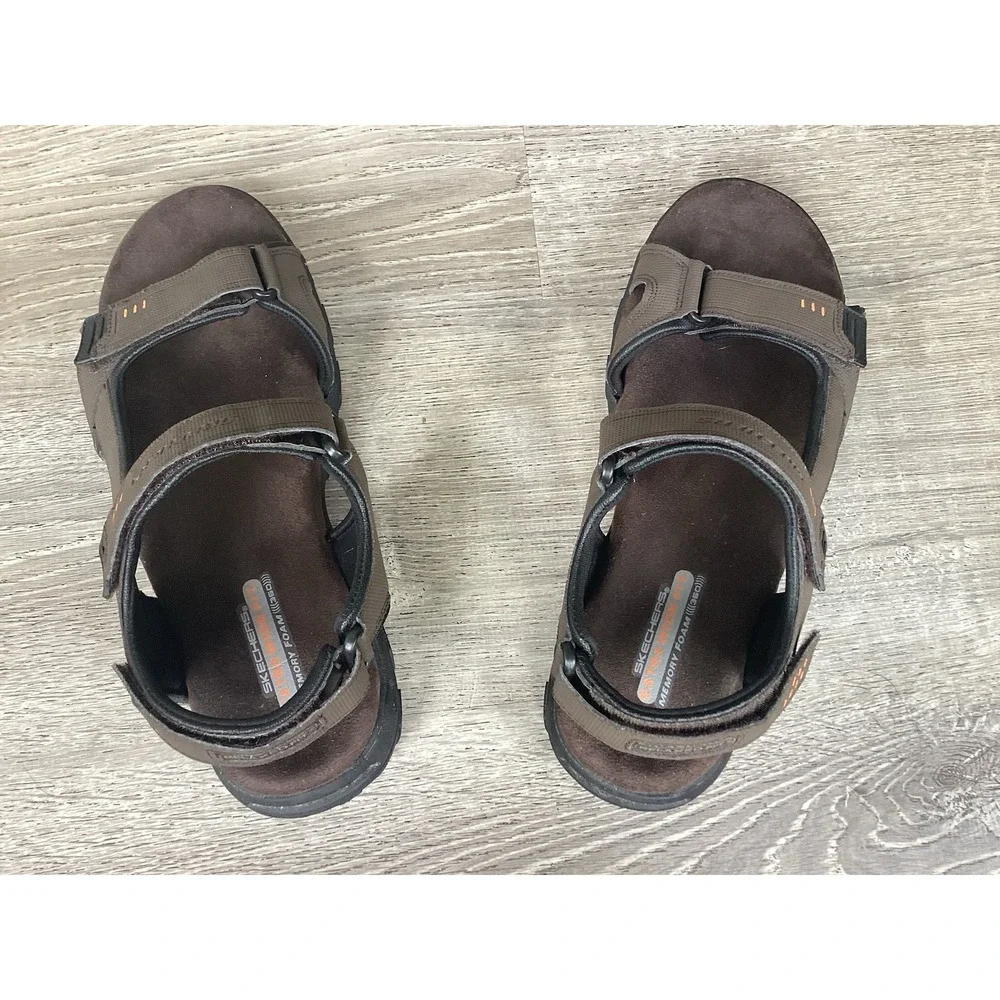 Skechers Relaxed Fit Brown Extra Wide Lightweight Shoes 64487EWW Men's Size 13